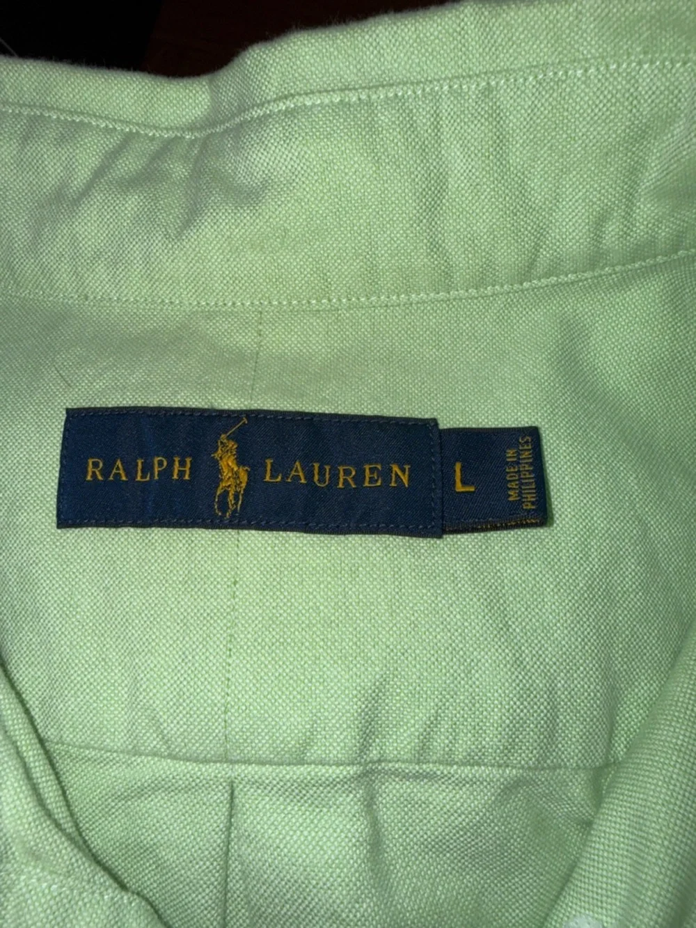 Ralph Lauren Light Green Button-Down Oxford Shirt - Picture 2 of 5
